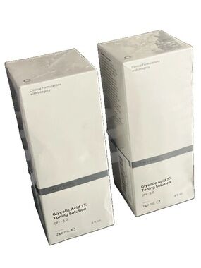 2X Glycolic Acid 7% Toning Solution 100 ml 8 floz Each Exfoliate Astringent Face